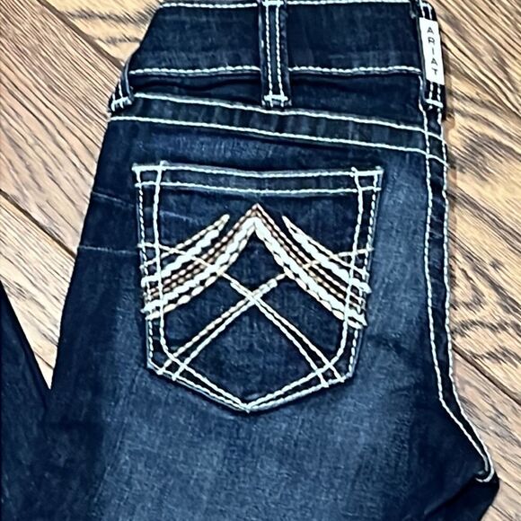 REAL ARIAT Low Rise Boot Rosy Whipstitch Jeans C21 - Picture 7 of 11